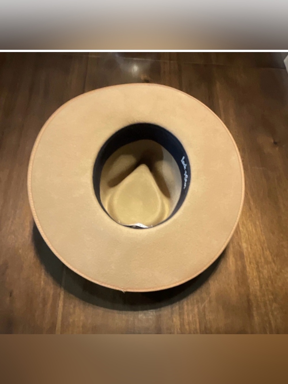 Wide Brim Fedora Hat Taupe Australian Wool Brand: “Lack of Color” Women’s Small - Picture 4 of 7
